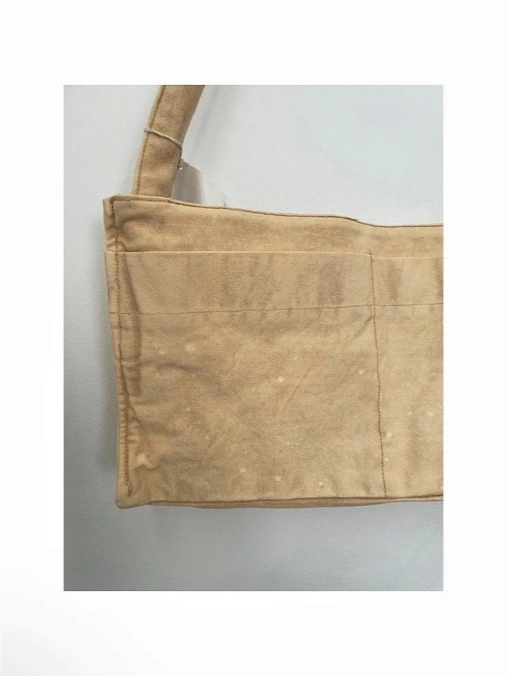 New Free People Camp Crush Sling Bag Yellow Canvas Tote Crossbody Adjustable Str - Picture 5 of 8